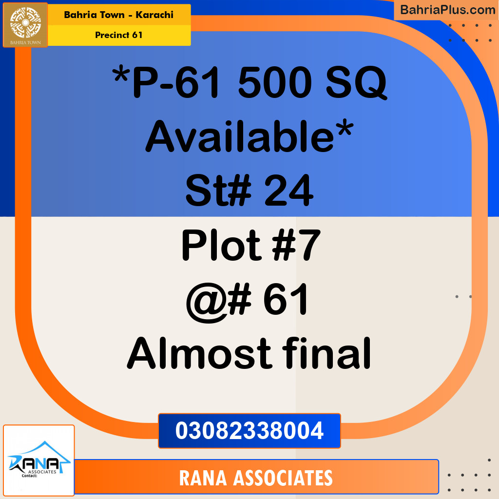 125 Sq. Yards Residential Plot for Sale in Precinct 61 -  Bahria Town, Karachi - (BP-167800)