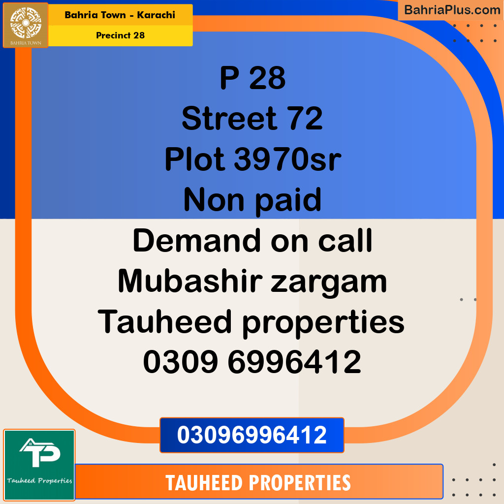 125 Sq. Yards Residential Plot for Sale in Precinct 28 -  Bahria Town, Karachi - (BP-167847)