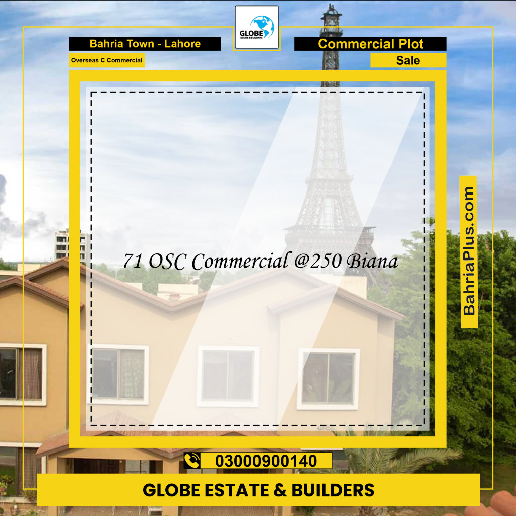 Commercial Plot for Sale in Overseas C Commercial -  Bahria Town, Lahore - (BP-167895)