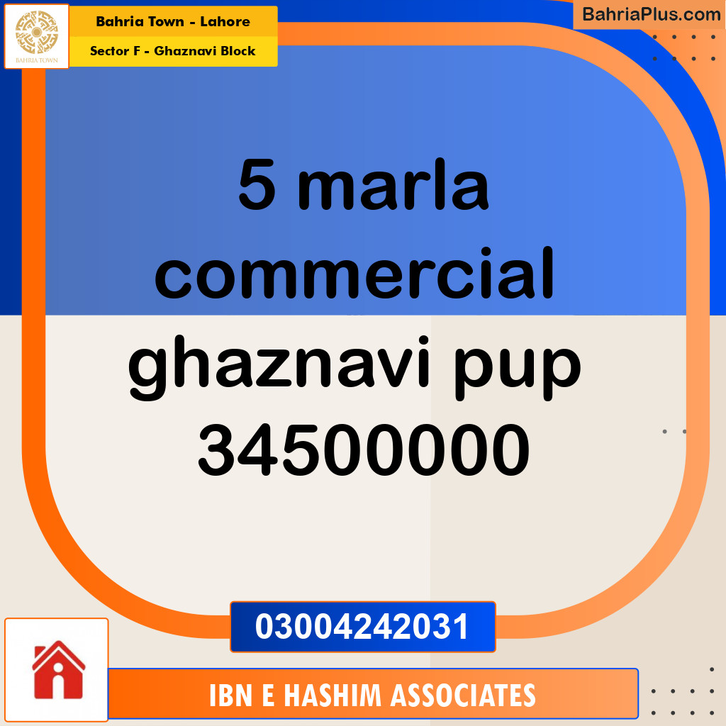 Residential Plot for Sale in Sector F - Ghaznavi Block -  Bahria Town, Lahore - (BP-168017)