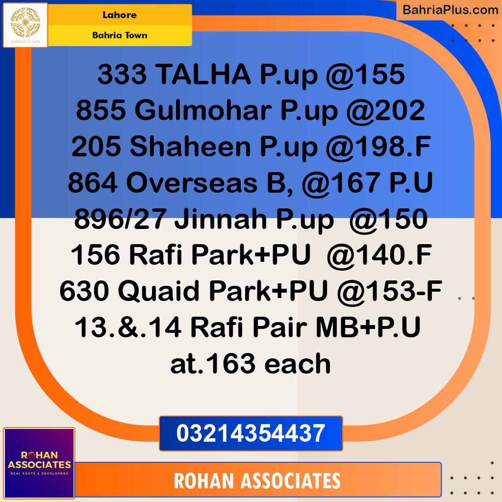 Residential Plot for Sale in Sector F - Talha Block -  Bahria Town, Lahore - (BP-168140)