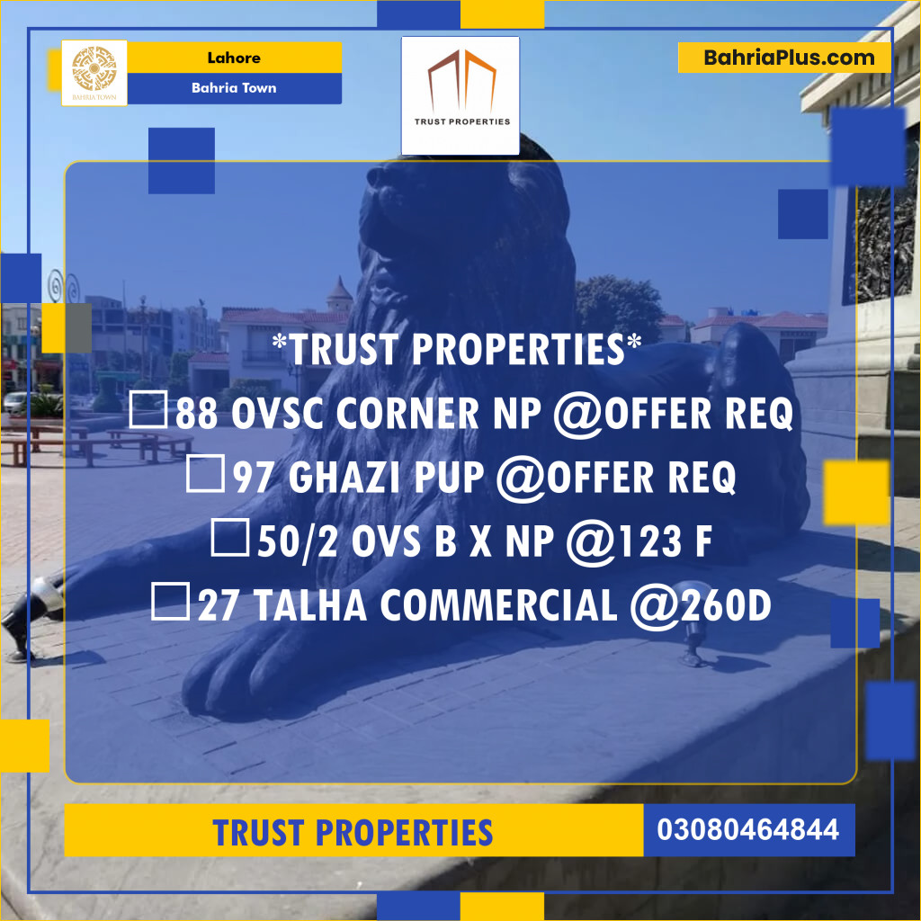 Residential Plot for Sale in Overseas C -  Bahria Town, Lahore - (BP-168174)