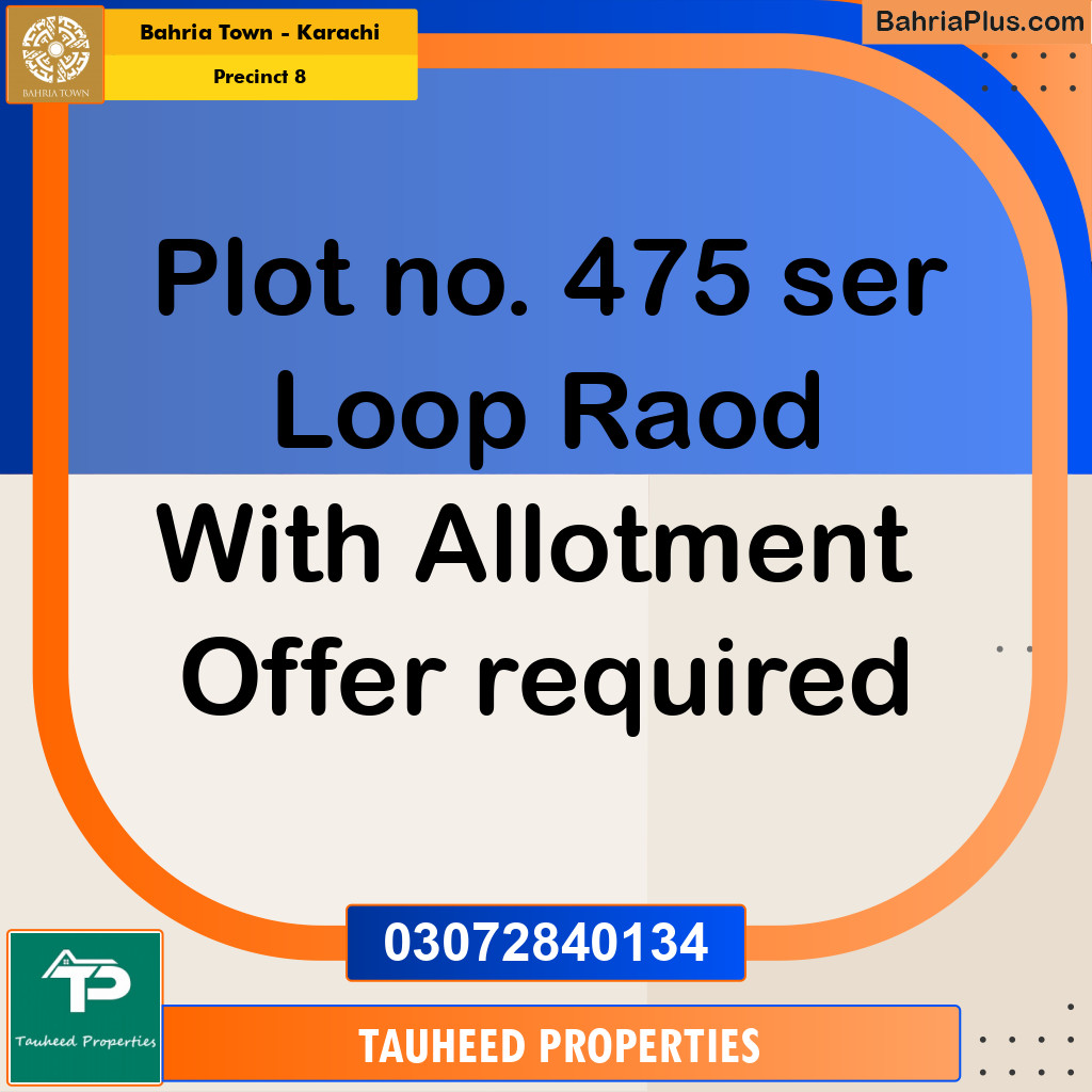 250 Sq. Yards Residential Plot for Sale in Precinct 8 -  Bahria Town, Karachi - (BP-168351)