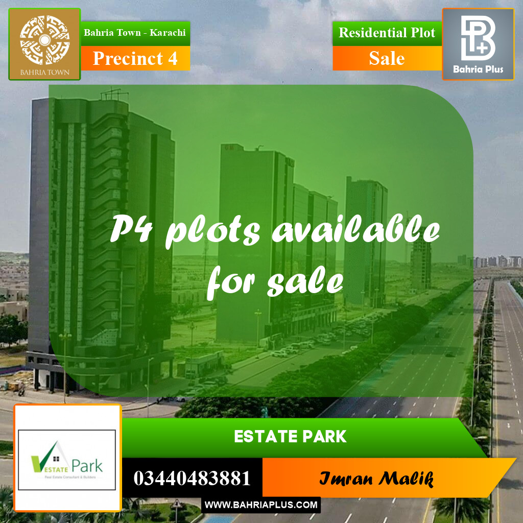 500 Sq. Yards Residential Plot for Sale in Precinct 4 -  Bahria Town, Karachi - (BP-168366)