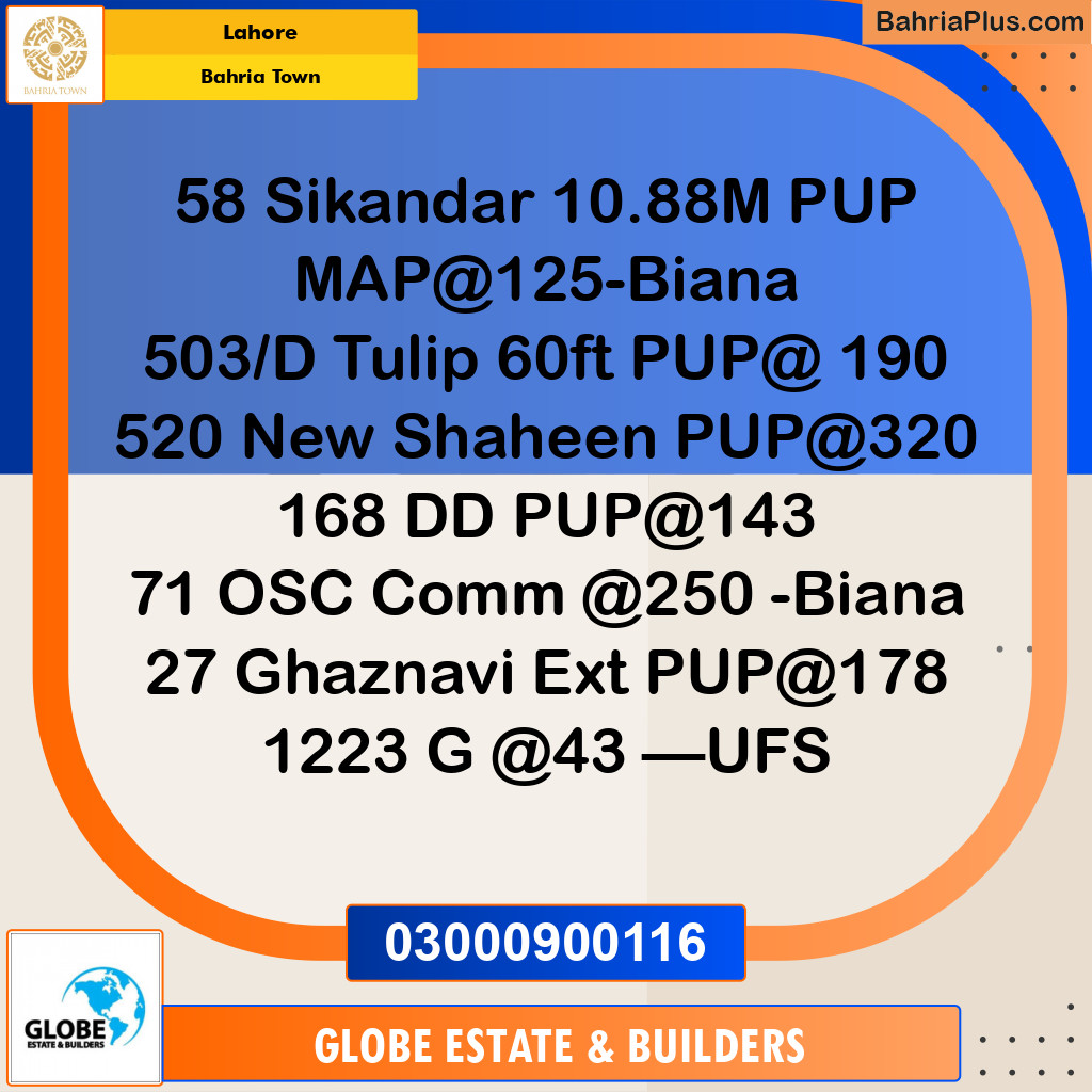 Residential Plot for Sale in Sector F - Sikander Block -  Bahria Town, Lahore - (BP-168381)