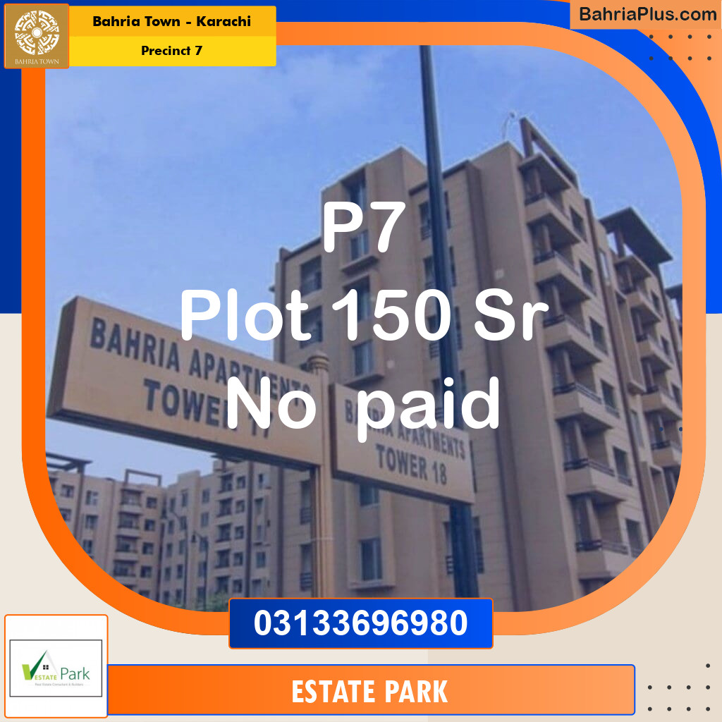 1000 Sq. Yards Residential Plot for Sale in Precinct 7 -  Bahria Town, Karachi - (BP-168391)