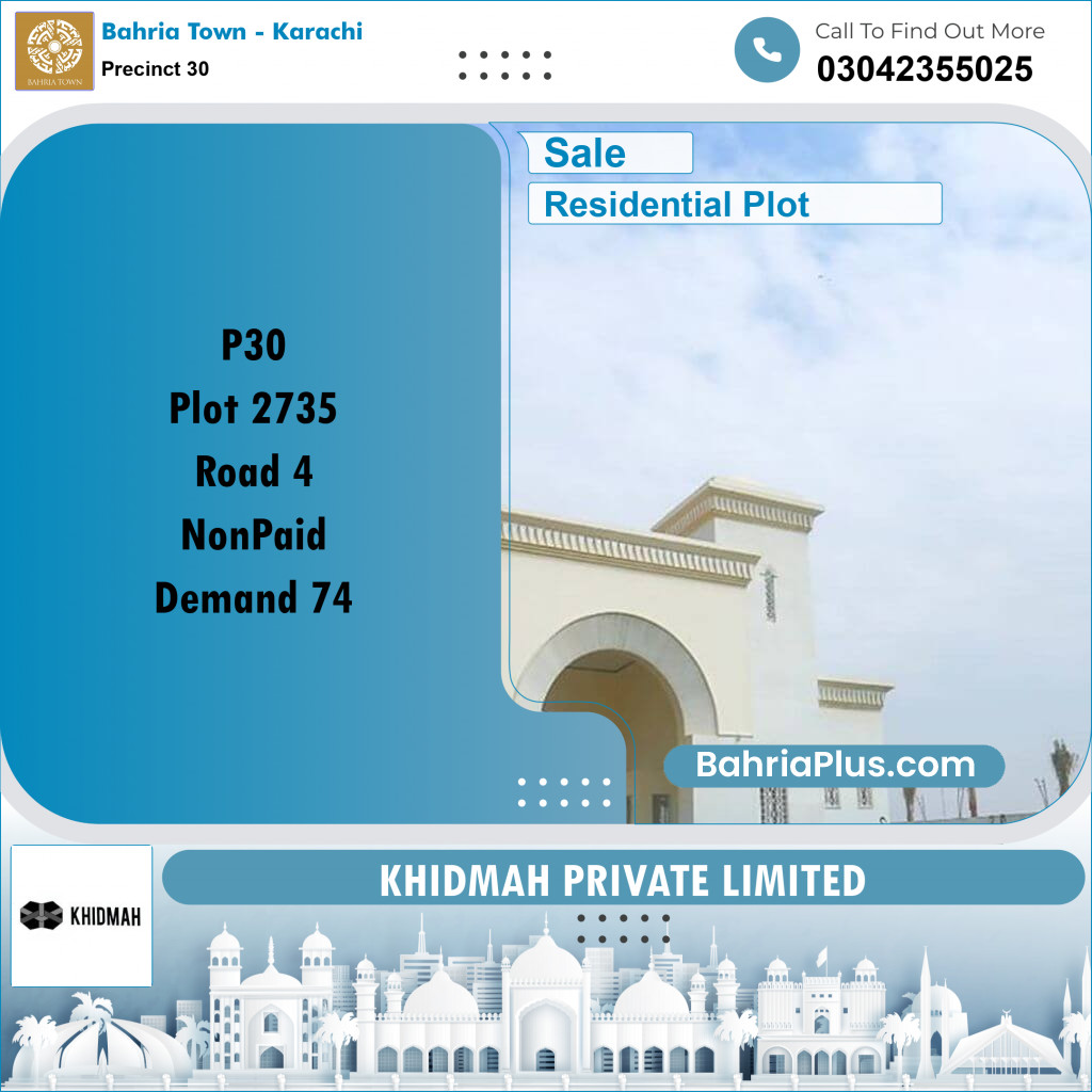 250 Sq. Yards Residential Plot for Sale in Precinct 30 -  Bahria Town, Karachi - (BP-168572)