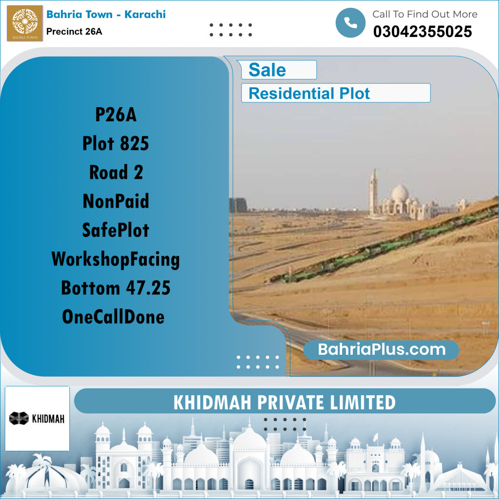 125 Sq. Yards Residential Plot for Sale in Precinct 26A -  Bahria Town, Karachi - (BP-168574)
