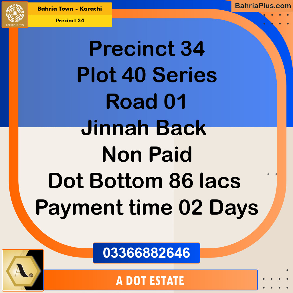 250 Sq. Yards Residential Plot for Sale in Precinct 34 -  Bahria Town, Karachi - (BP-168661)