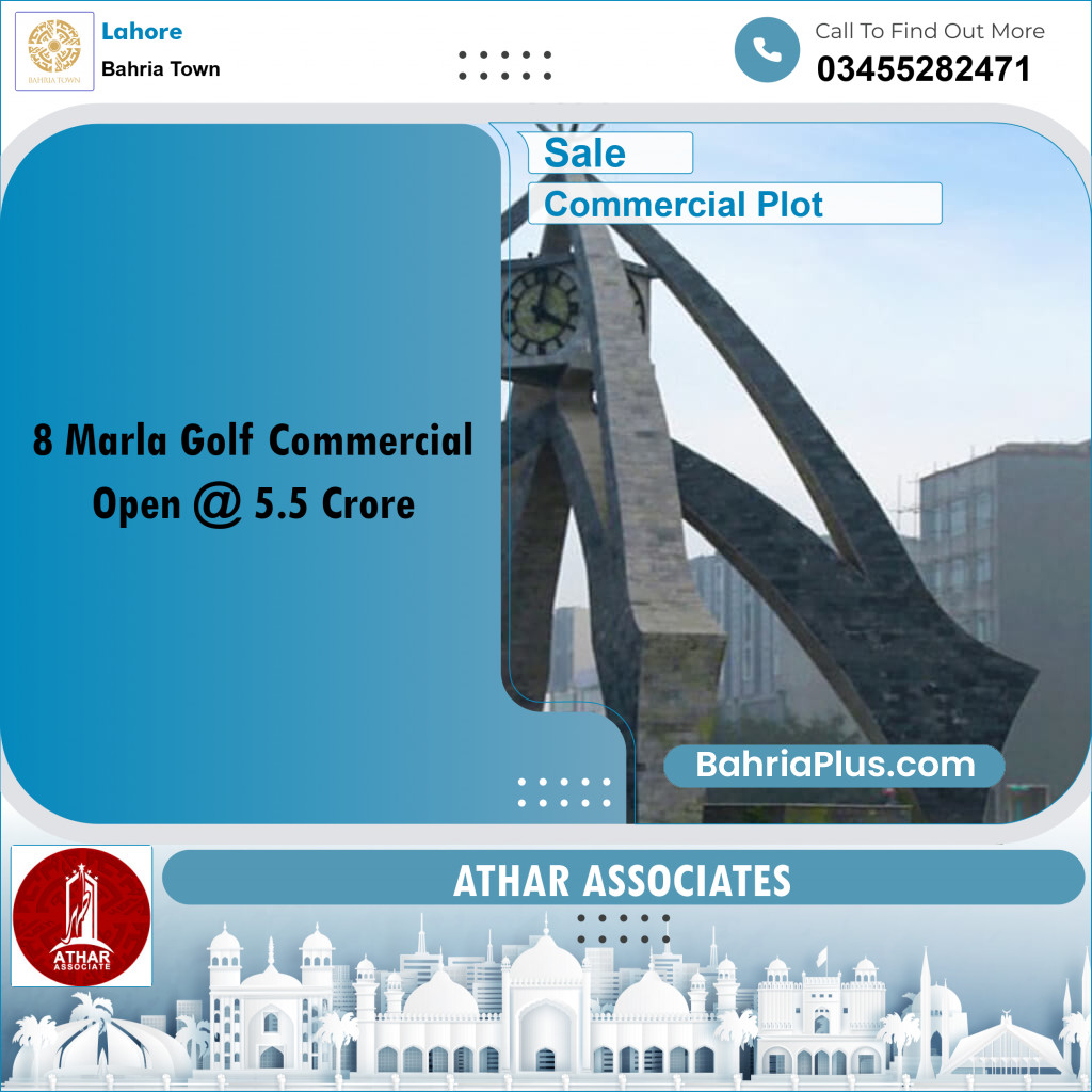 Commercial Plot for Sale in Golf Phase 1 -  Bahria Town, Lahore - (BP-168754)