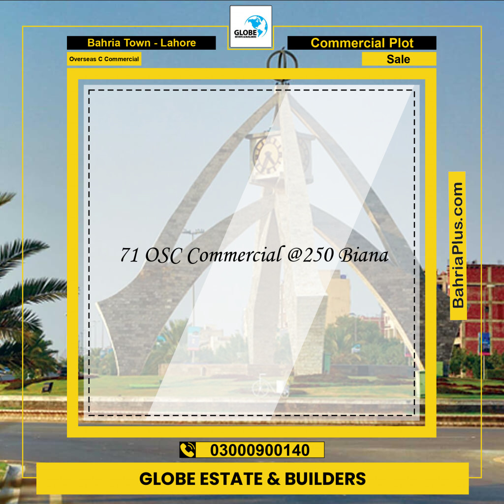Commercial Plot for Sale in Overseas C Commercial -  Bahria Town, Lahore - (BP-168778)