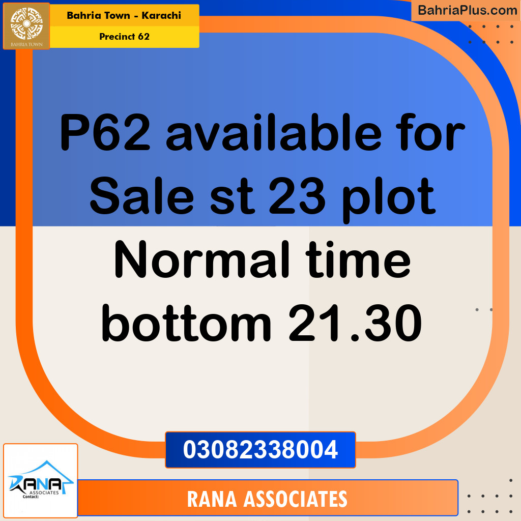 Residential Plot for Sale in Precinct 62 -  Bahria Town, Karachi - (BP-168834)