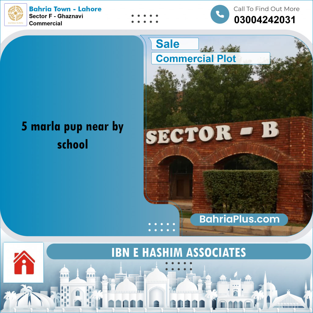 Commercial Plot for Sale in Sector F - Ghaznavi Commercial -  Bahria Town, Lahore - (BP-168844)