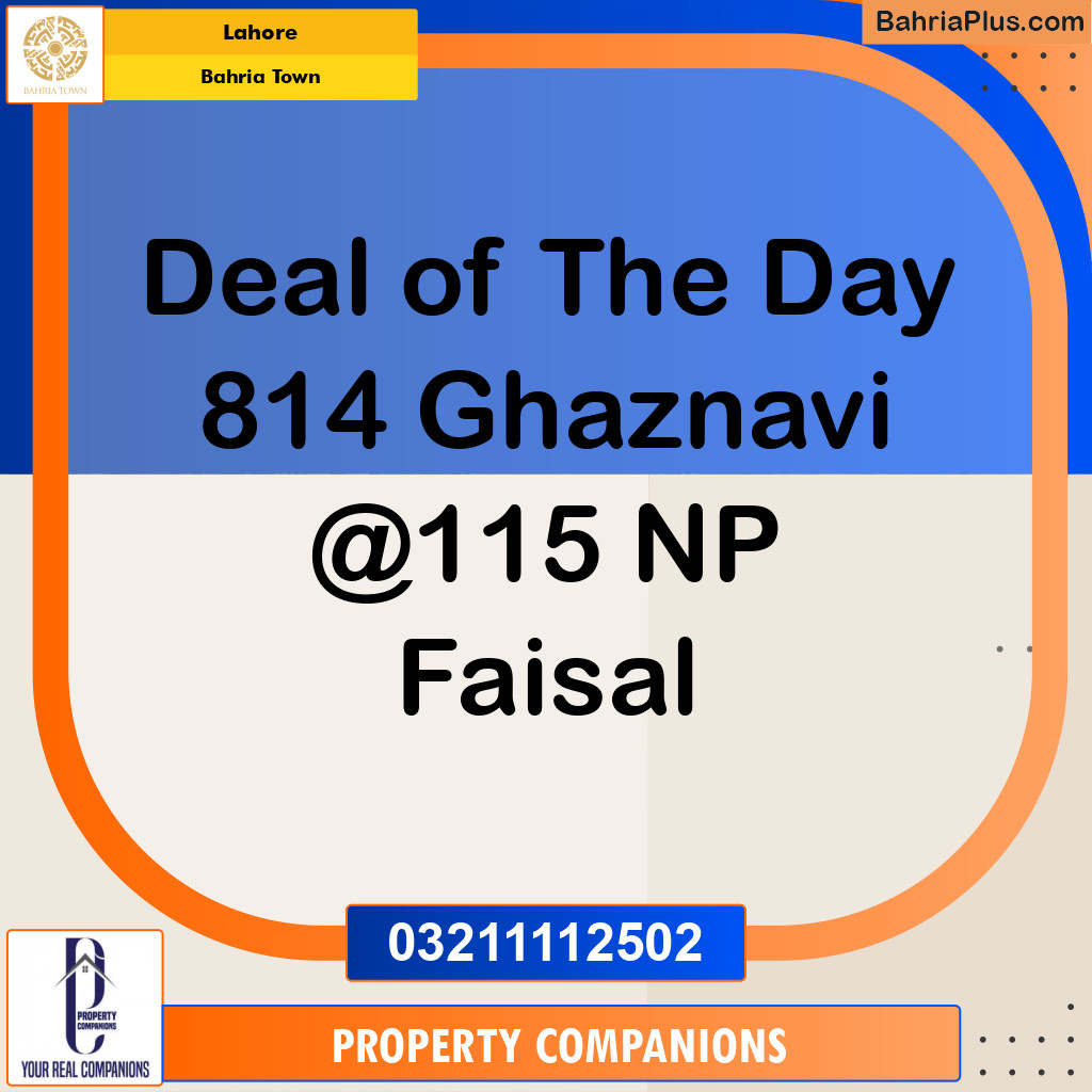 Residential Plot for Sale in Sector F - Ghaznavi Block -  Bahria Town, Lahore - (BP-168851)