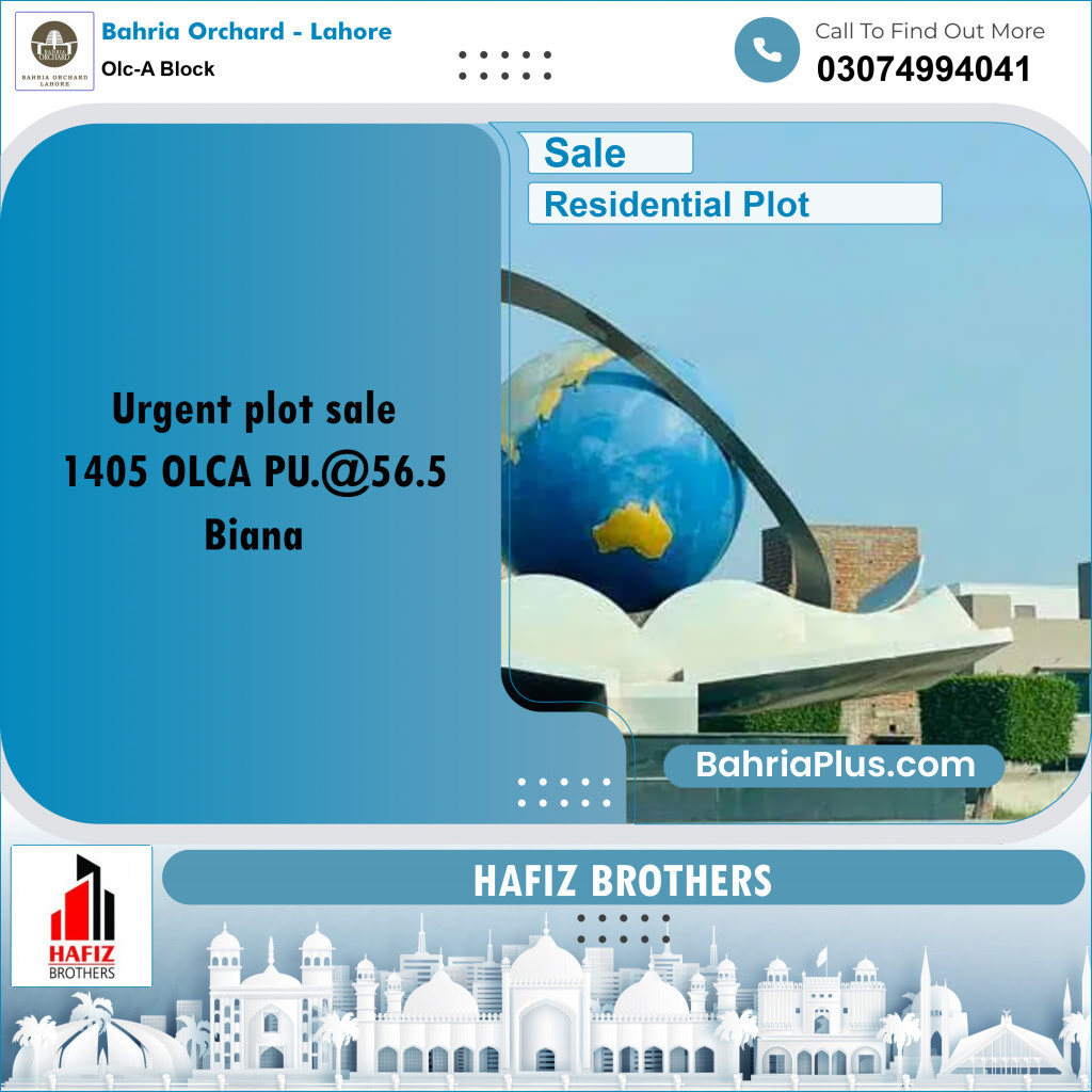 Residential Plot for Sale in OLC-A Block -  Bahria Orchard, Lahore - (BP-169043)