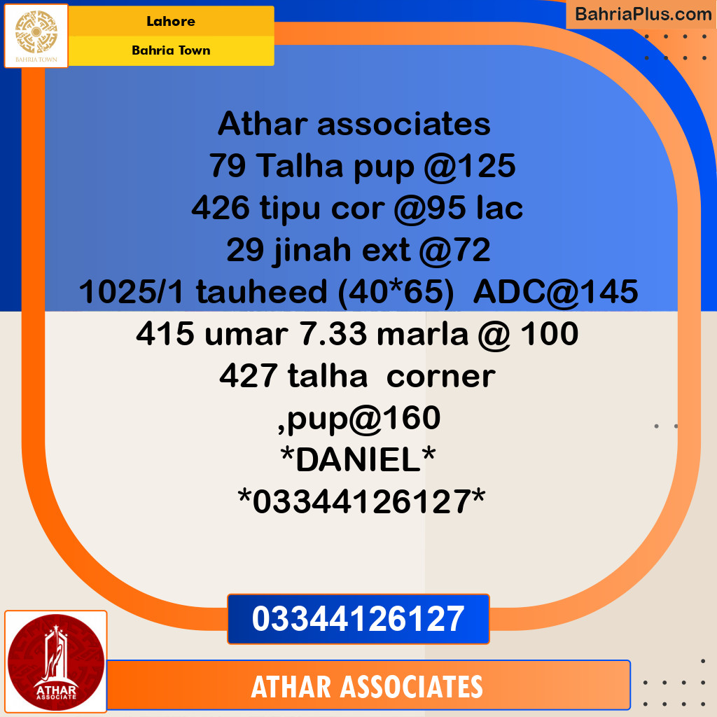 Residential Plot for Sale in Sector F - Talha Block -  Bahria Town, Lahore - (BP-169063)