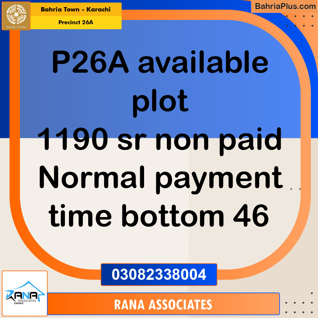 125 Sq. Yards Residential Plot for Sale in Precinct 26A -  Bahria Town, Karachi - (BP-169081)