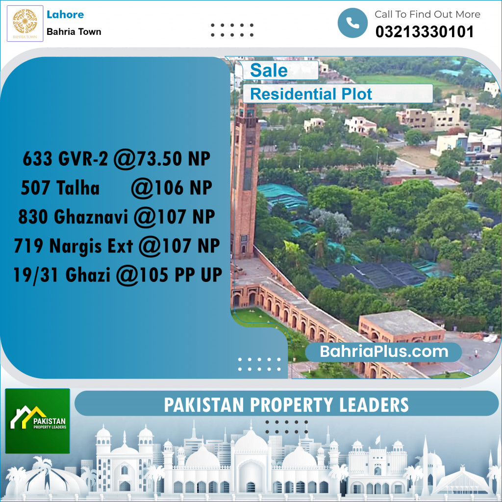 Residential Plot for Sale in Golf Phase 2 -  Bahria Town, Lahore - (BP-169097)
