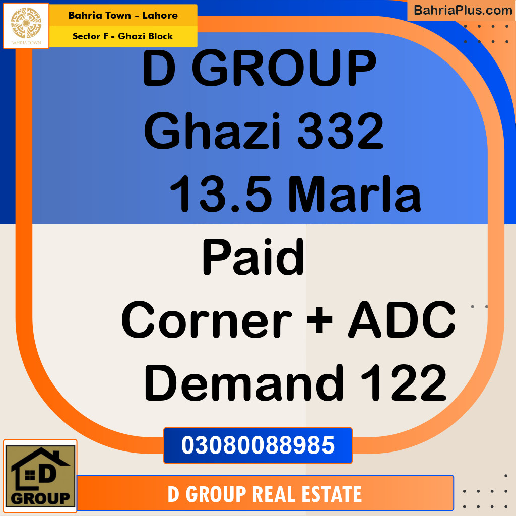 Residential Plot for Sale in Sector F - Ghazi Block - Bahria Town, Lahore - (BP-169137)