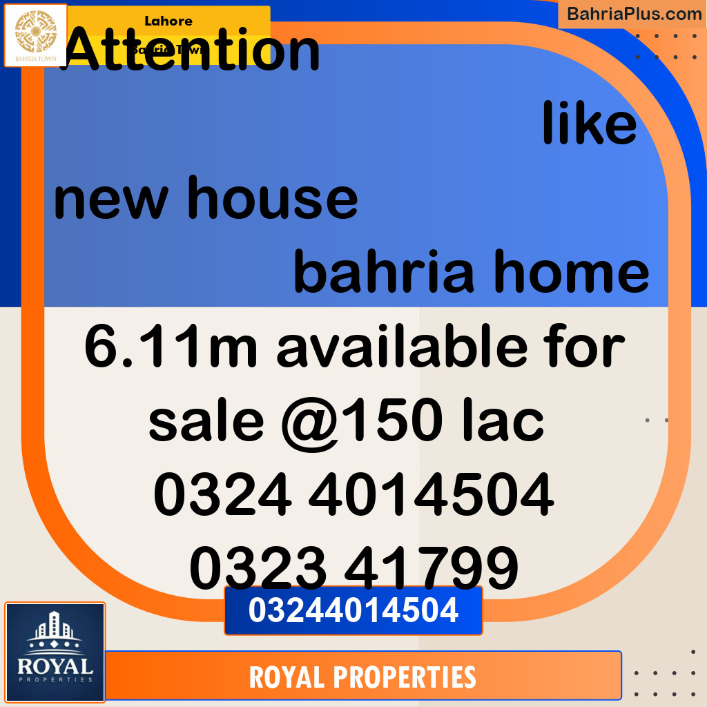 Residential Plot for Sale in Bahria Town, Lahore - (BP-169141)