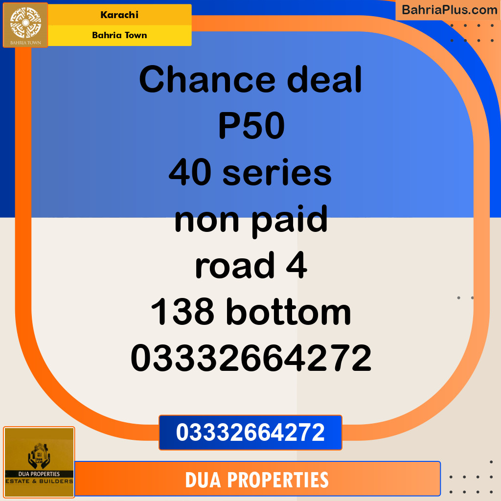 Residential Plot for Sale in Precinct 50 -  Bahria Town, Karachi - (BP-169287)