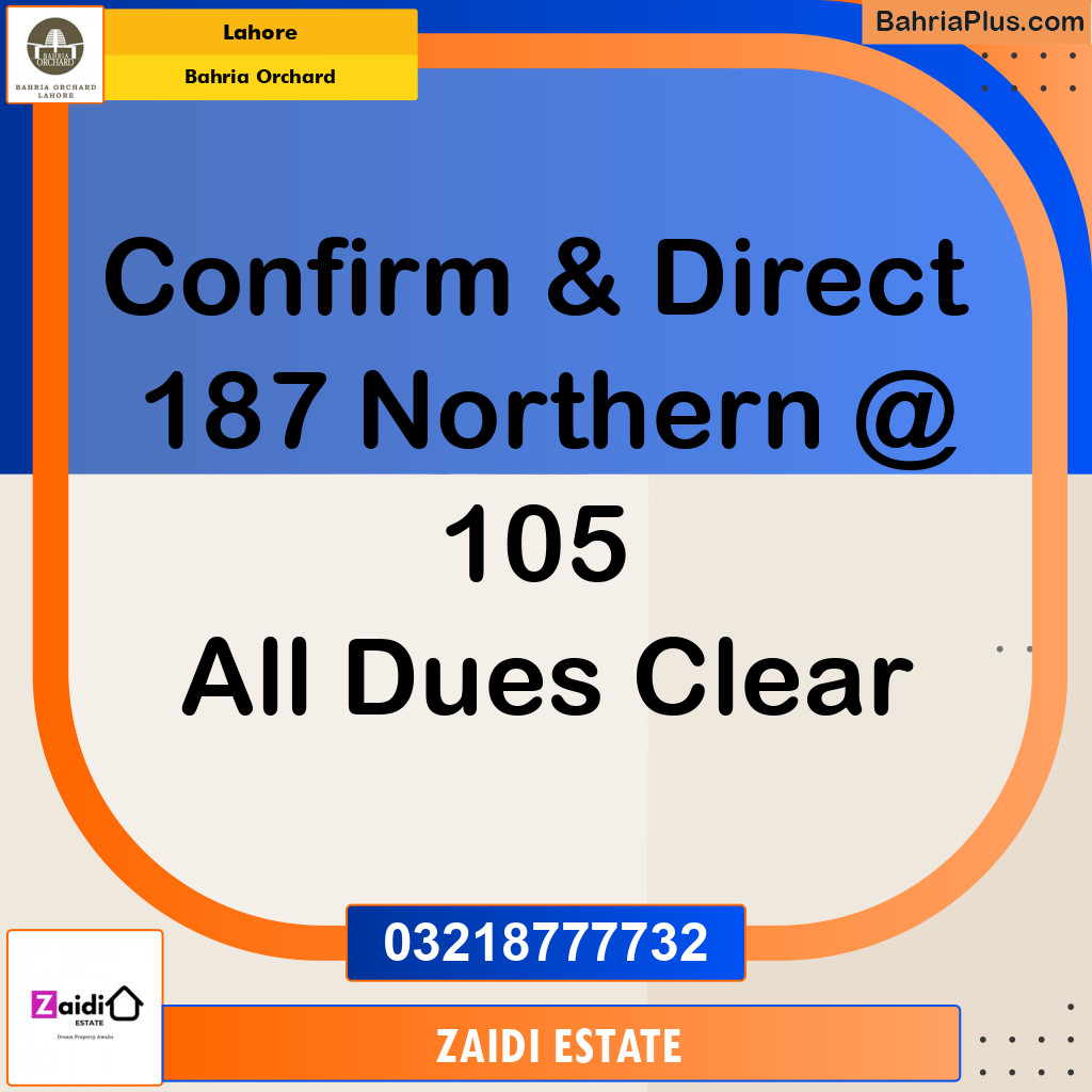 Residential Plot for Sale in Phase 1 - Northern District -  Bahria Orchard, Lahore - (BP-169334)