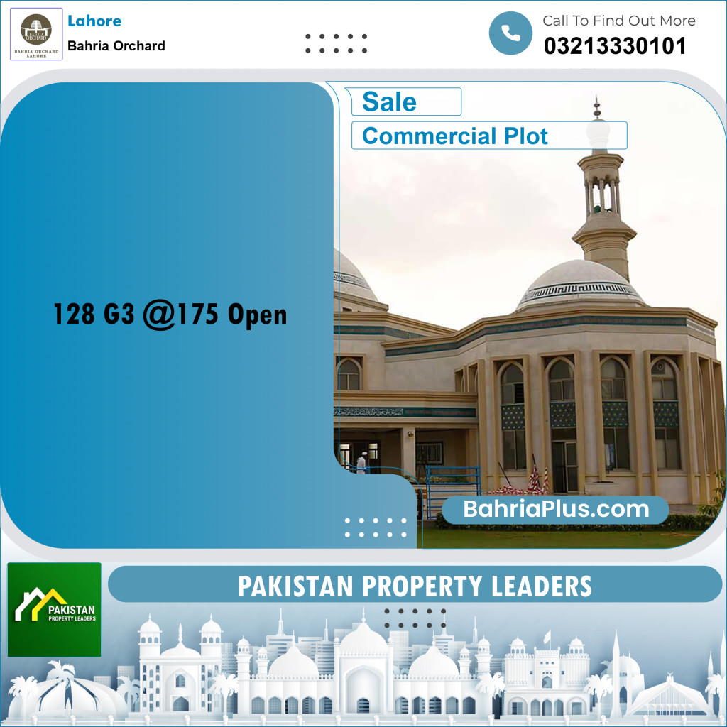 Commercial Plot for Sale in Phase 4 - G3 Block -  Bahria Orchard, Lahore - (BP-169404)