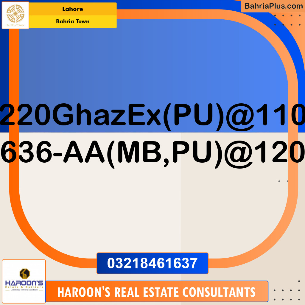 Residential Plot for Sale in Sector F - Ghaznavi Ext. Block -  Bahria Town, Lahore - (BP-169578)