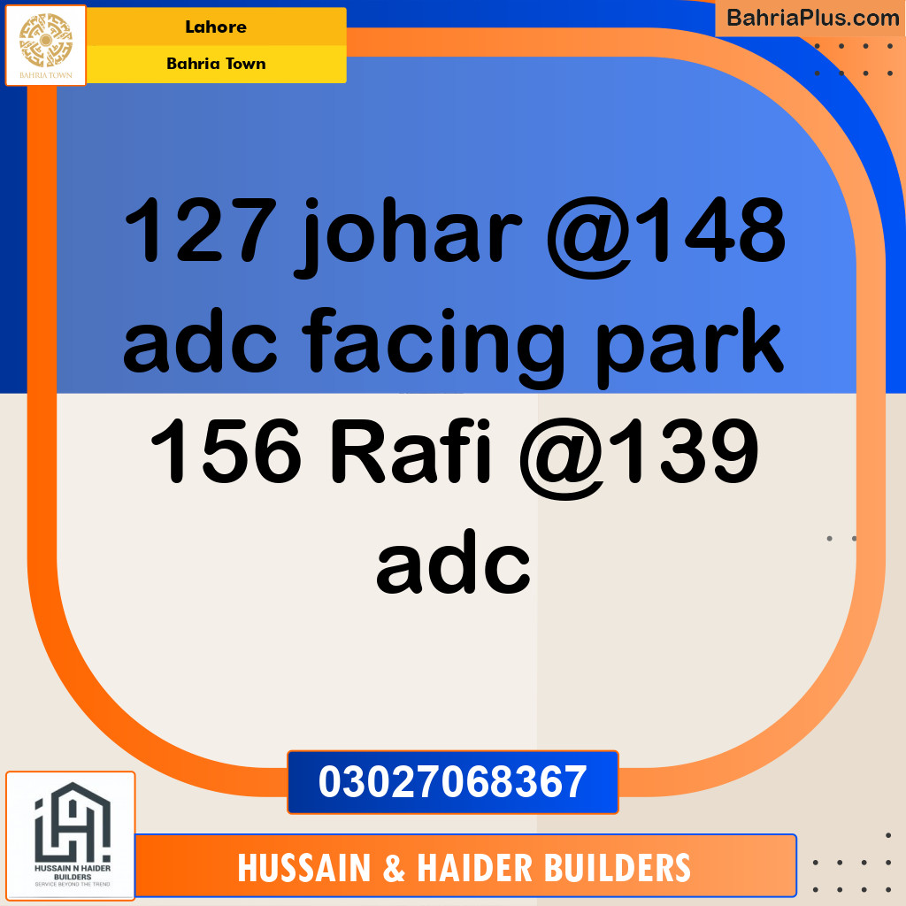 Residential Plot for Sale in Sector E - Johar Block -  Bahria Town, Lahore - (BP-169759)