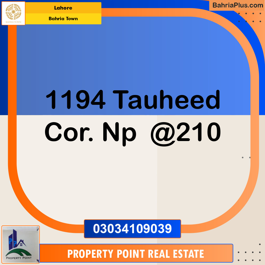 Residential Plot for Sale in Sector F - Tauheed Commercial -  Bahria Town, Lahore - (BP-169769)