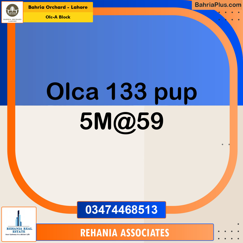 Residential Plot for Sale in OLC-A Block -  Bahria Orchard, Lahore - (BP-169799)
