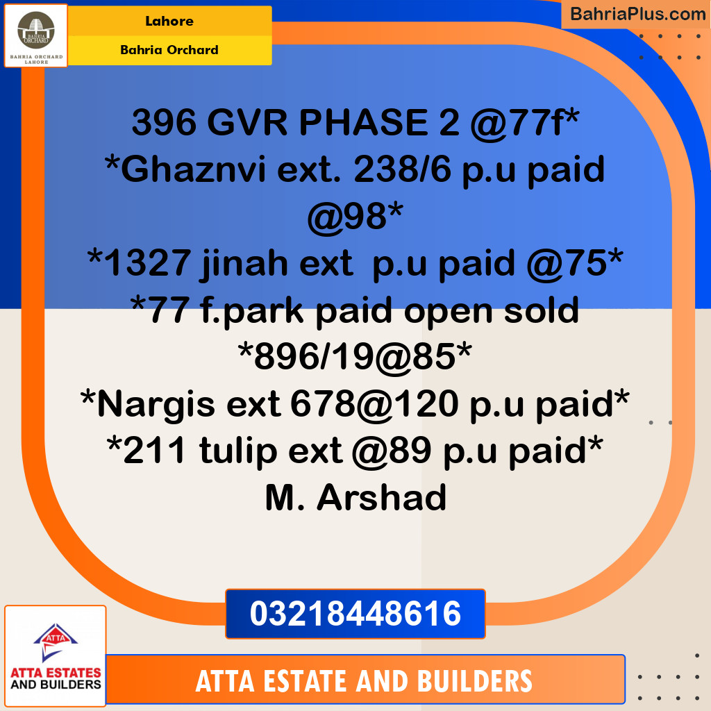 Residential Plot for Sale in Phase 2 - J Block -  Bahria Orchard, Lahore - (BP-169993)