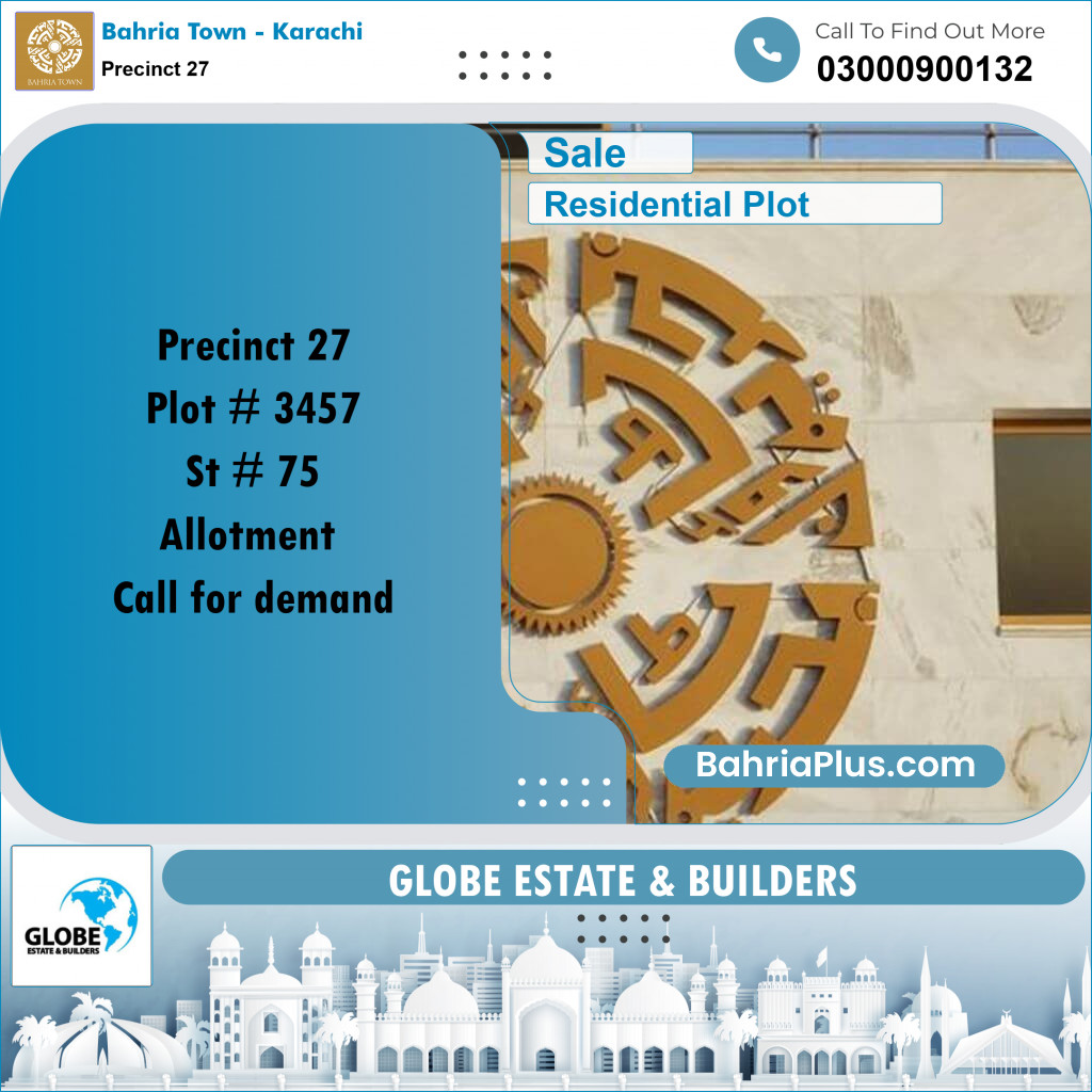 Residential Plot for Sale in Precinct 27 -  Bahria Town, Karachi - (BP-169996)