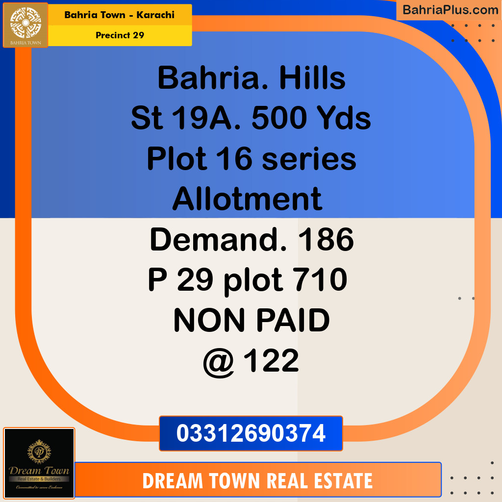 500 Sq. Yards Residential Plot for Sale in Precinct 29 -  Bahria Town, Karachi - (BP-170276)
