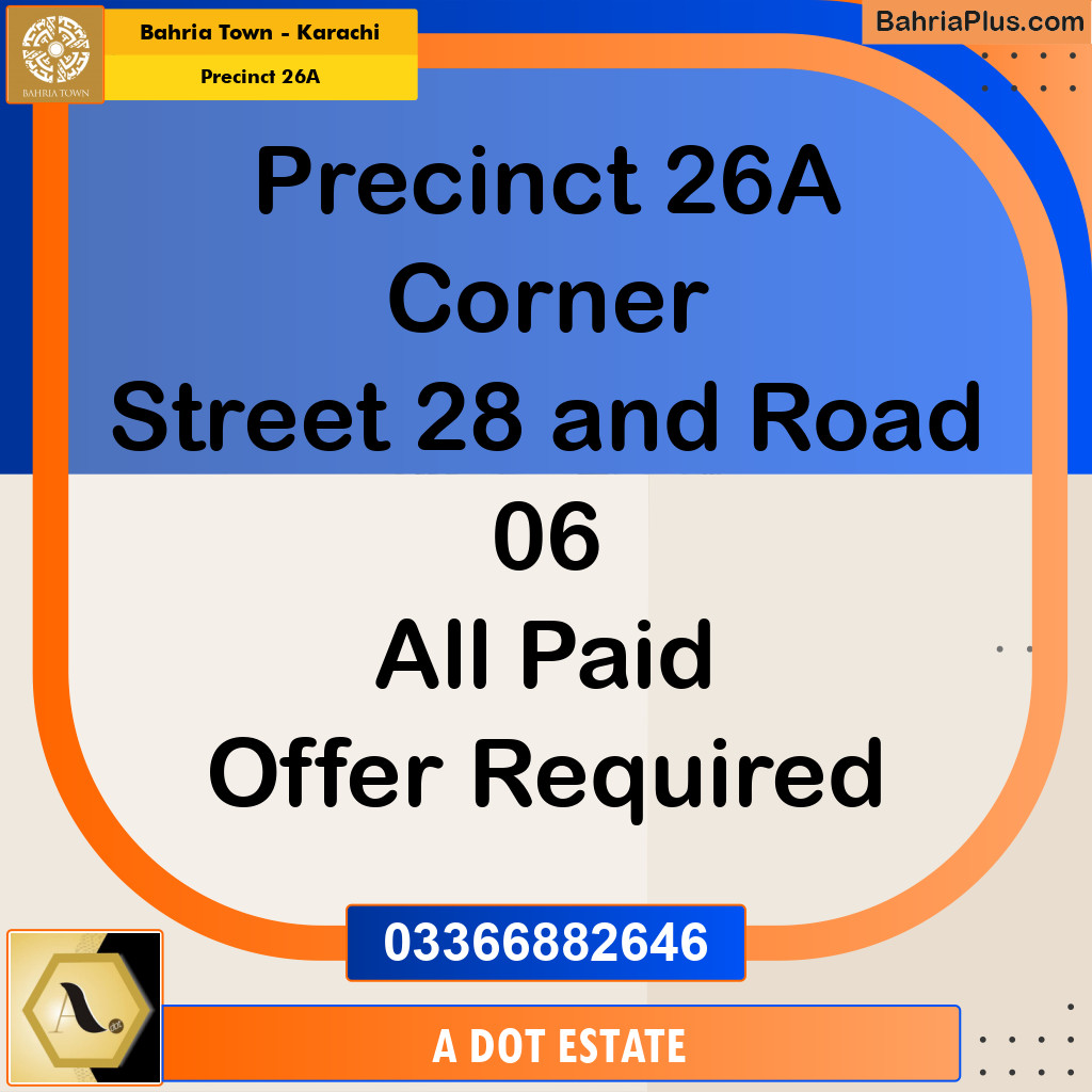 125 Sq. Yards Residential Plot for Sale in Precinct 26A -  Bahria Town, Karachi - (BP-170364)