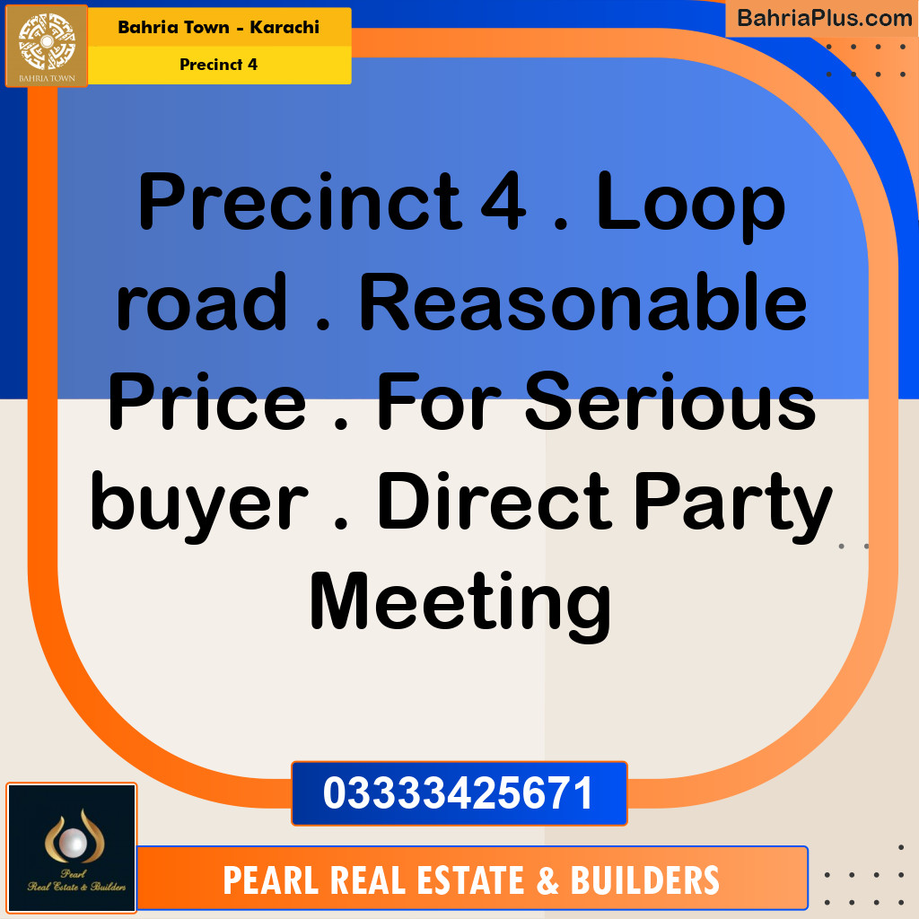 500 Sq. Yards Residential Plot for Sale in Precinct 4 -  Bahria Town, Karachi - (BP-170379)
