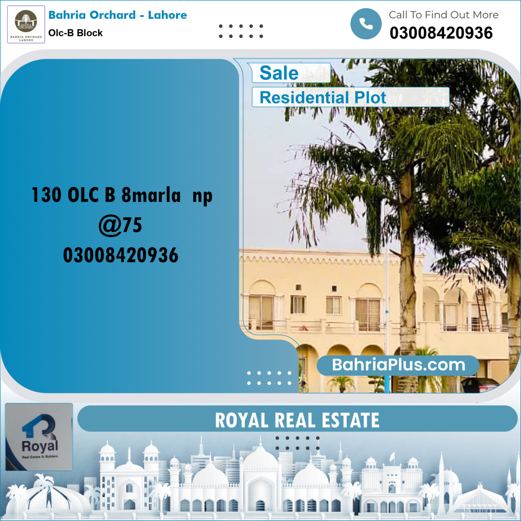 Residential Plot for Sale in OLC-B Block -  Bahria Orchard, Lahore - (BP-170380)