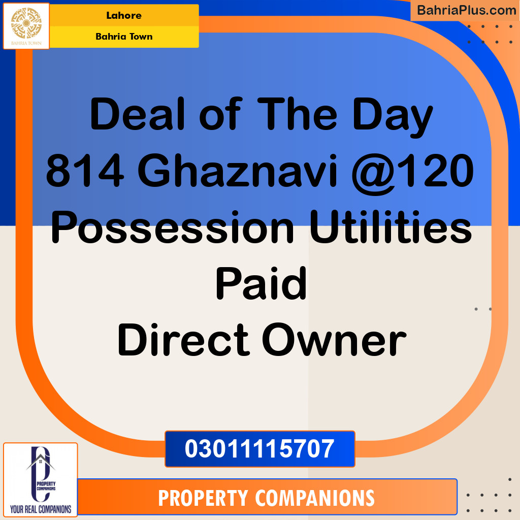Residential Plot for Sale in Sector F - Ghaznavi Block -  Bahria Town, Lahore - (BP-170585)