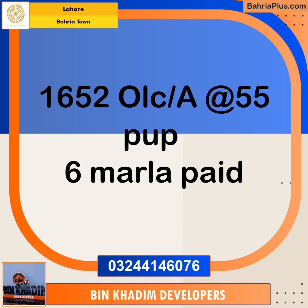 Residential Plot for Sale in Overseas A -  Bahria Town, Lahore - (BP-170678)