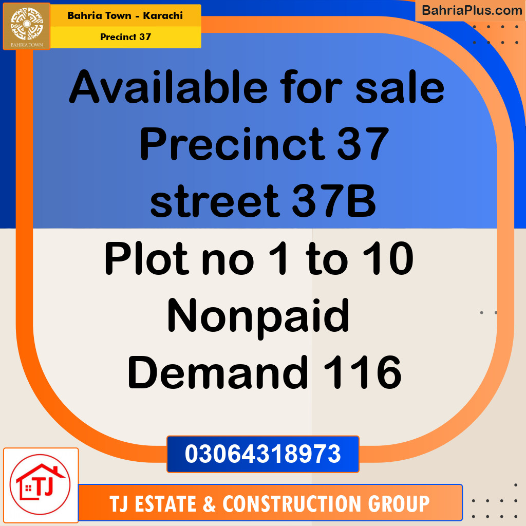 Residential Plot for Sale in Precinct 37 -  Bahria Town, Karachi - (BP-170743)