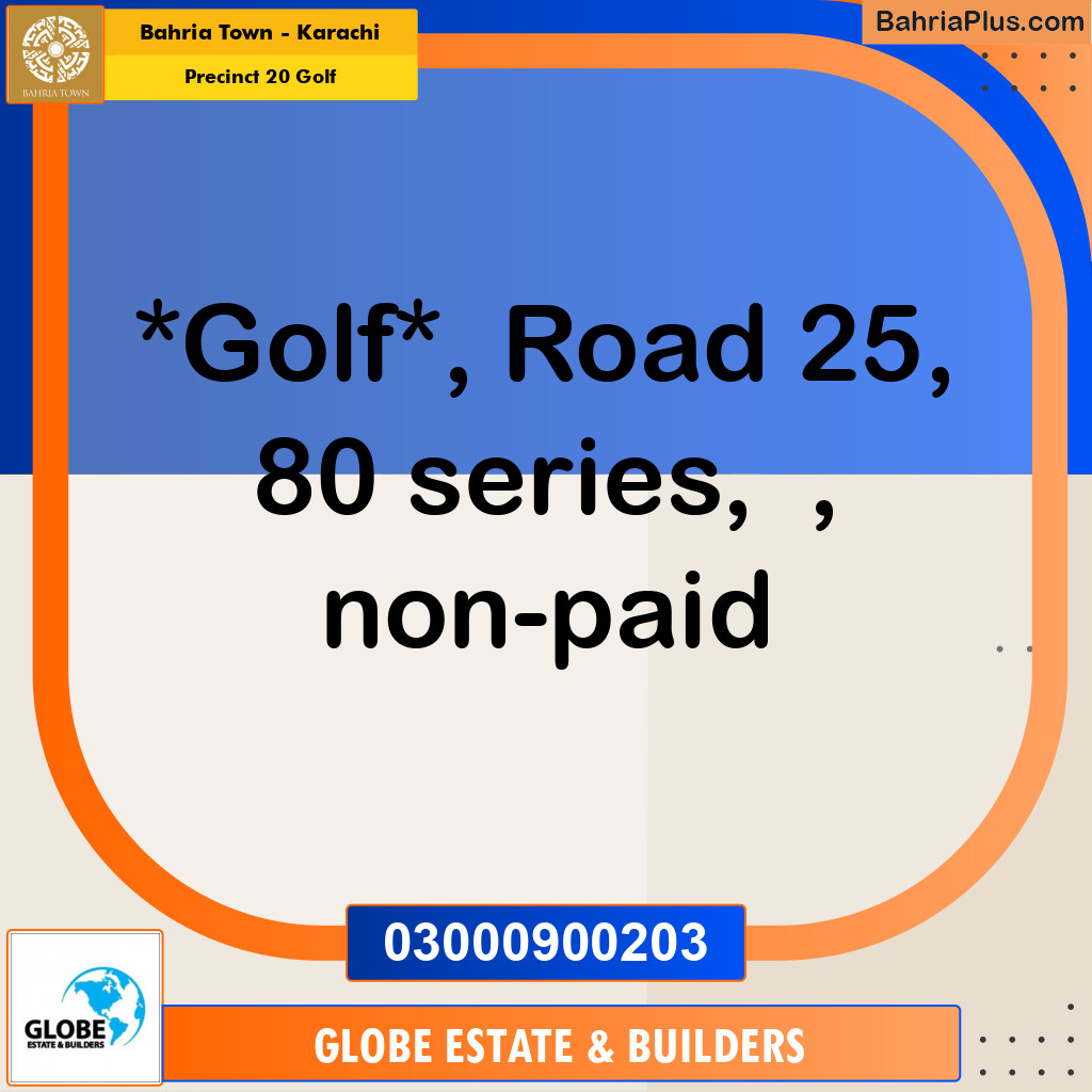 Residential Plot for Sale in Precinct 20 Golf -  Bahria Town, Karachi - (BP-170794)