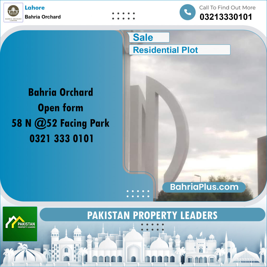 Residential Plot for Sale in Phase 2 - N Block -  Bahria Orchard, Lahore - (BP-170971)