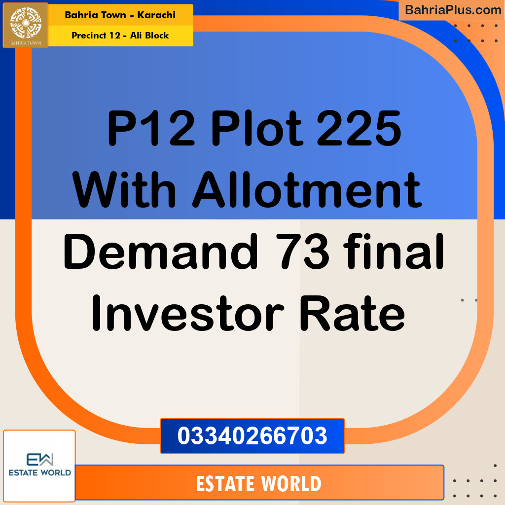 125 Sq. Yards Residential Plot for Sale in Precinct 12 - Ali Block -  Bahria Town, Karachi - (BP-170985)