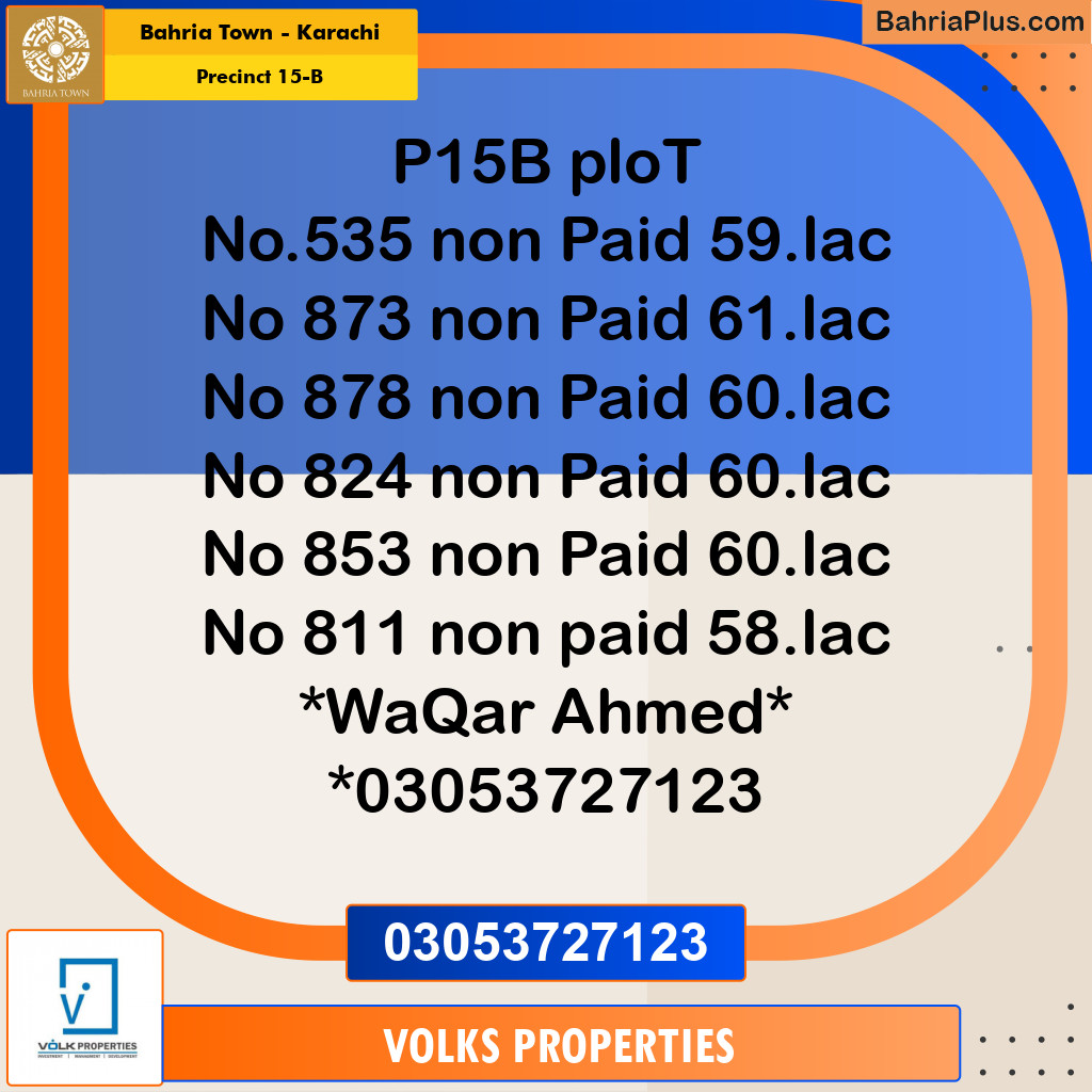 125 Sq. Yards Residential Plot for Sale in Precinct 15-B -  Bahria Town, Karachi - (BP-171107)