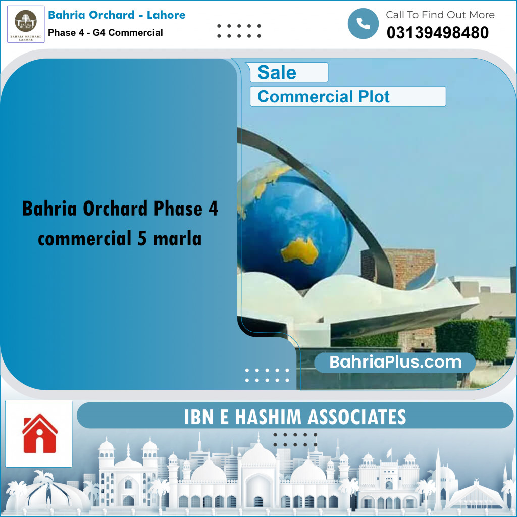 Commercial Plot for Sale in Phase 4 - G4 Commercial -  Bahria Orchard, Lahore - (BP-171117)