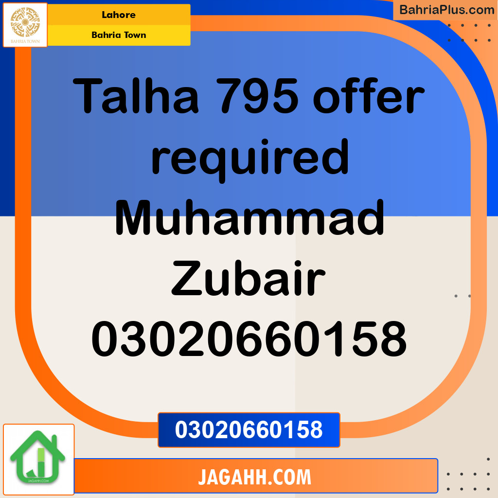 Residential Plot for Sale in Sector F - Talha Block -  Bahria Town, Lahore - (BP-171132)