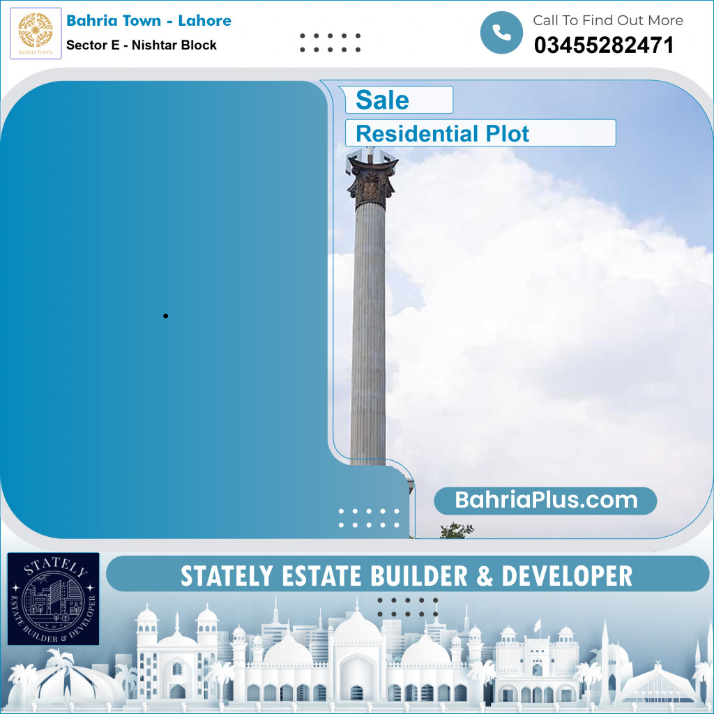 Residential Plot for Sale in Sector E - Nishtar Block -  Bahria Town, Lahore - (BP-171135)