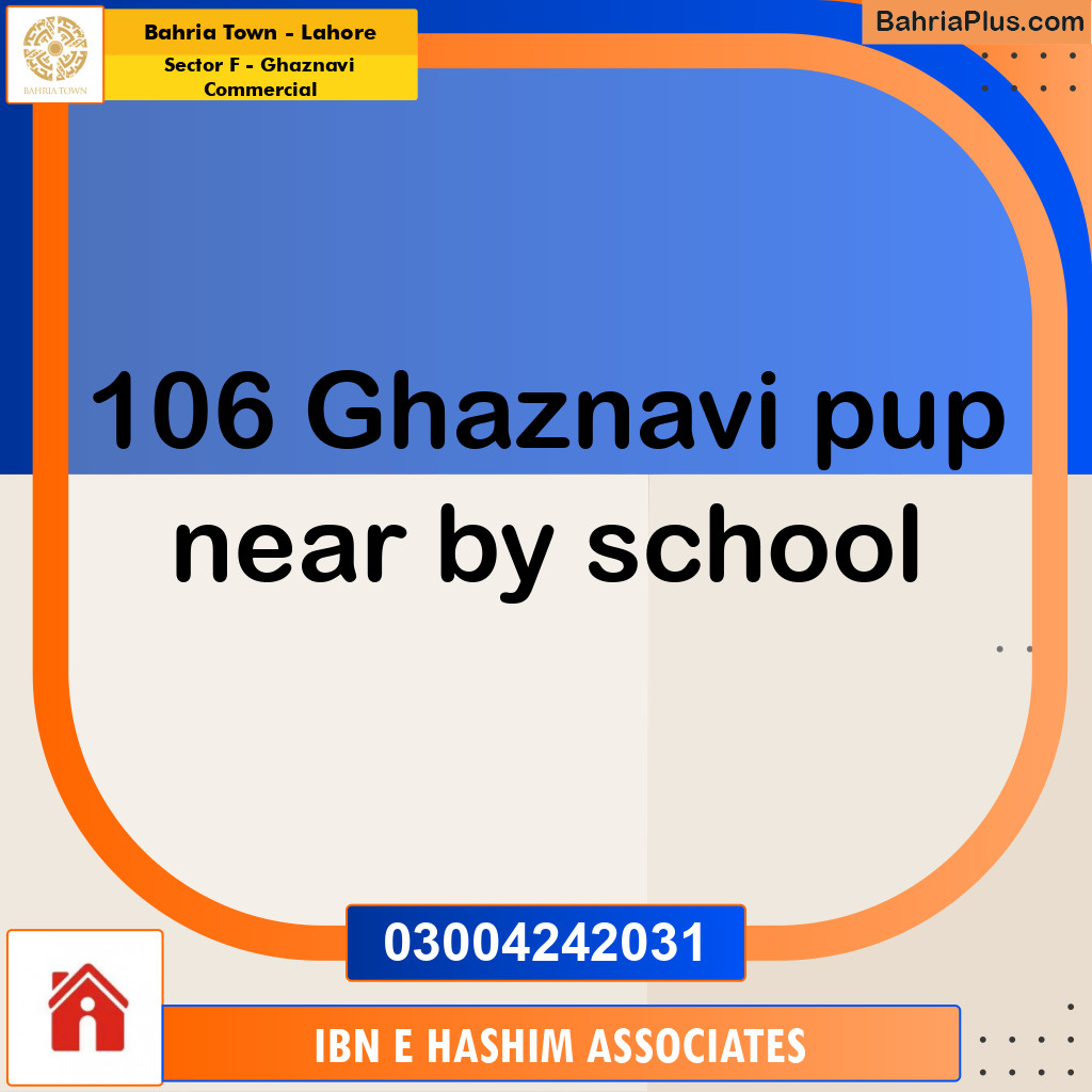 Commercial Plot for Sale in Sector F - Ghaznavi Commercial -  Bahria Town, Lahore - (BP-171190)