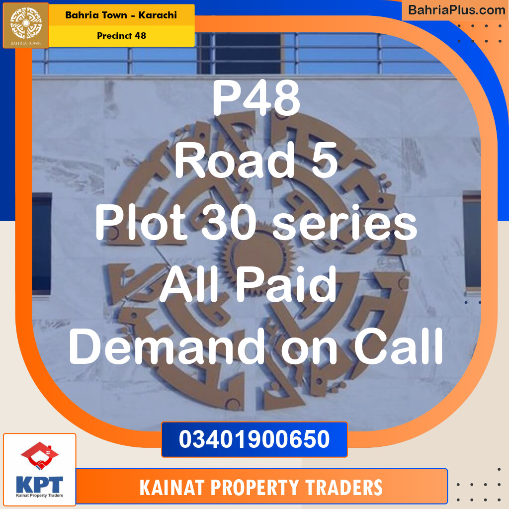 Residential Plot for Sale in Precinct 48 -  Bahria Town, Karachi - (BP-171282)