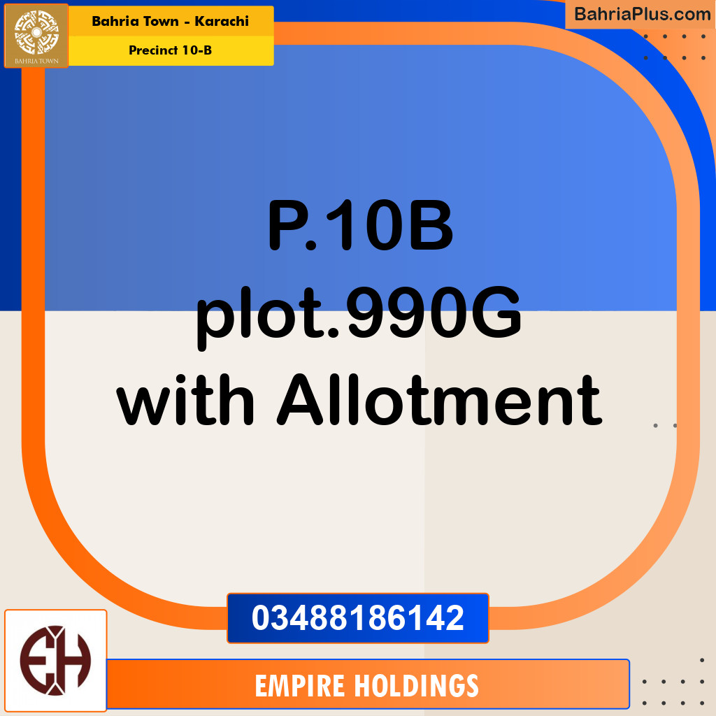 125 Sq. Yards Residential Plot for Sale in Precinct 10-B -  Bahria Town, Karachi - (BP-171313)